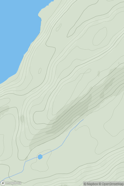 Thumbnail image for Druim Mor [Oban to Loch Fyne] [NM840282] showing contour plot for surrounding peak